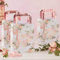 Papier-Taschen/ Party-Tüten TEAM BRIDE Blumen-Muster & rosé-gold - JGA / Junggesellinnen-Abschied / Hen-Party / Hochzeit / Heirat Zubehör & Deko-ration Accessoire-s Braut Frau-en (5 Taschen)
