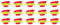 Pegatinas Banderas DE ESPAÑA Stickers AUFKLEBER Decals Moto Moto GP Bike Coche (Colores Bandera ESPAÑA/Spain Flag Colors) …