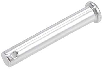 sourcing map Perni a forcella a foro singolo, 10 mm x 60 mm, testa piatta, in acciaio inox 304, perno cardine