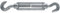 M6 M8 M10 M12 M14 M20 Heavy Duty Galvanised Turnbuckle Screw Straining Tensioner Hook-Hook (1, M6 x 110mm)
