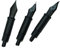 3 Spare Nibs (Fine, Extra Fine and Bent Nib) for Hongdian Fountian Pen for Forest 1850, 1851, 6013, 517S and 517D Series (Black)