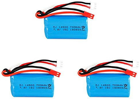 Dilezhiwanjuwu 7,4 V 700 mAh Ersatz-Li-Po-Batterie für FT007 FX059 RC-Boot F1 Syma Ferngesteuertes Flugzeug Ersatzteile-3PCS
