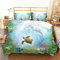 WENYA 3D Meerestiere Delfin Schildkröte Fisch Unterwasserwelt Bettwäsche-Set Blau Bettbezug und Kissenbezug Kinder Junge Mädchen (Stil 1, 135x200 cm + 80x80 cm*1)