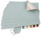 sølmo I Designer Tischset aus PU-Leder, Hitzebeständig Zweifarbig I 4er Platzset abwischbar, Tischset Leder, Platzdeckchen, Platzset Leder, Tischset Kinder (SkyBlue/Silver)