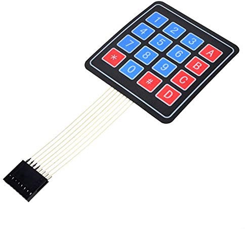 ZHONGJIUYUAN 10 Stück 16 Tasten 4 x 4 Membran-Schalter Tastatur 4x4 Matrix Array Matrix Tastatur