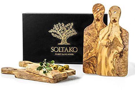 Olivenholz Frühstücksbrettchen 4er Set Le Matinal