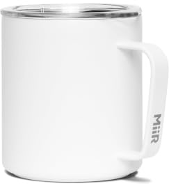 MiiR, Campingbecher, vakuumisoliert, Edelstahl mit Schiebedeckel, BPA-frei, weiß, 40 ml