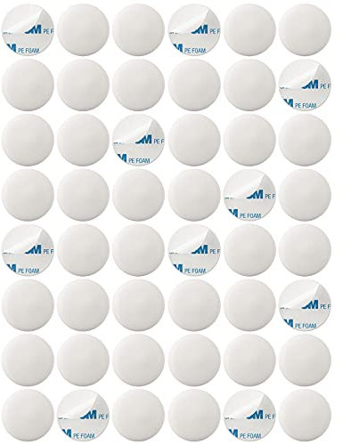 WELLGRO Wand Türstopper - selbstklebend, ohne Bohren, Wandpuffer, Wandschutz, Perfekter Schutz für Wand und Tür, Türpuffer, Menge wählbar, Stückzahl:48 Stück