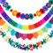 BOFUNX 4×3M Bunt Girlande Papier Deko Karneval Girlanden Bunt Papiergirlande Partygirlanden zum Aufhängen für Geburtstag Karneval Fasching Party Dekoration