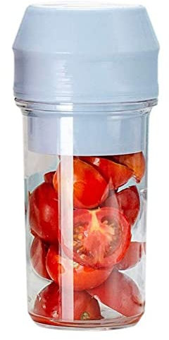 DSDD Exprimidor portátil Material de Grado alimenticio Taza de Jugo Carga USB Exprimidor de Frutas pequeño Mezclador eléctrico inalámbrico 350 ml Adecuado para Deportes al Aire lib