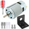 Motore DC 775 12V-24V 6000-12000RPM 775 Motore elettrico Doppio cuscinetto a sfera Coppia elevata Grande Potenza Motore CC a basso rumore con staffa fai da te per mini smerigliatrice angolare da