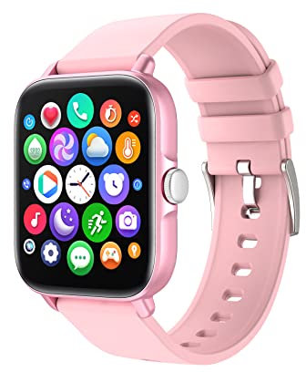 ESSONIO Herren-Damen-Smartwatch Sport,IP67 wasserdichter Fitness-Tracker mit vollem Touchscreen und Herzfrequenz-Schlafmonitor Valentinstagsgeschenk,Geeignet zum Radfahren, Rudern und Laufen