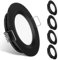 cloksh LED Einbaustrahler 12V LED Spot IP44 3W Einbauleuchte 215LM Deckenleuchte Loch 58-65mm für Wohnmobil Boot Wohnwagen Voll Aluminium 4er Set Warmweiß 3000K (Schwarz)