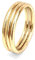 Bracelet Bouddhiste véritable jonc de temple Thaïlande avec Mantra porte bonheur - Feuille d'or véritable - Vendus en Lots de 3 ou 5, Bicolore et tressés à l'unité (M - 67mm, Doré Clair - Lot de 3)