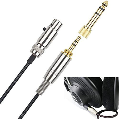 V-MOTA Q701 Kabel, kompatibel mit AKG K240, K240S, K240MK II, Q701, K702, K141, K171, K181, K271s, K271 MKII, M220, Pioneer HDJ-2000 Kopfhörer, 2 Meter 18 cm (Silbernes Gehäuse)