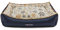 sugodesign Hundebett Wasserabweisend aus Baumwoll-Polyester - Hundekörbchen mit herausnehmbaren Kissen - Hundesofa mit Tragetasche - 7 Verschiedene Motive - 3 Größen (S/M, L, XL) (grau-Gold, L)