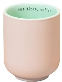 &C X Blond Amsterdam - Rosa Tasse ohne Ohr - But First Coffee