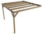 Wall-mounted wooden box pergola, complete DIY kit (3m x 3m Rustic brown finish)
