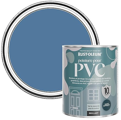 Rust-Oleum Blue uPVC Door and Window Paint In Gloss Finish - Blue Silk 750ml