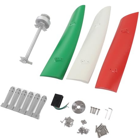 Turbina Eolica Verticale, Generatore Eolico Maglev da 130 W, Massimo 3 Pale per la Costruzione (12V)