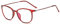 ZUVGEES Mode Runden TR90 Blaulichtfilter Lesebrille für Herren und Damen mit Federscharnier Lightweight Anti-blaue Computerbrille(Rot,300)