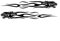2Pcs Reflektierende Auto Streifen Aufkleber, Lustige Auto Zubehör, Drache Flamme Totem Auto Motorrad Kreative Abziehbilder Aufkleber