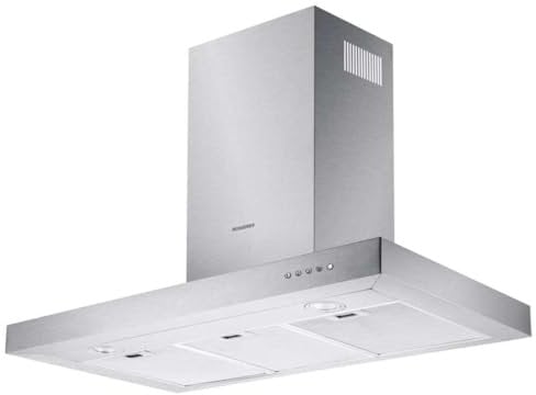 Hotte décorative ROSIeRES RTS900X - L 90 cm - Inox - 66 dB - 4 vitesses - Classse A - Eclairage LED
