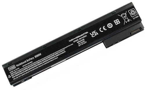 FESTAS® HSTNN-LB2P Batterie de rechange 14,8 V 5200 mAh/77 Wh pour ordinateur portable HP EliteBook 8560W 8570W 8760W 8770W VH08XL 632427-001 632425-001 632113-141 632111 632111 4-421. HSTNN-F10C