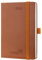 POPRUN Taschenkalender 2025 Klein Softcover mit PU-Leder, ca. A6 (16 x 10,5 cm) - Kalender 2025 Klein (Jan.2025-Dez.2025) - Terminplaner 1 Woche 2 Seite mit Stiftschlaufe - Braun