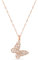 Einzelstück® Halskette mit Schmetterling Anhänger I Butterfly Sparkle I 18K Roségold vergoldet 304 Edelstahl Zirkonia Steine I Wasserfeste Kette I Antiallergen nickelfrei (Roségold)
