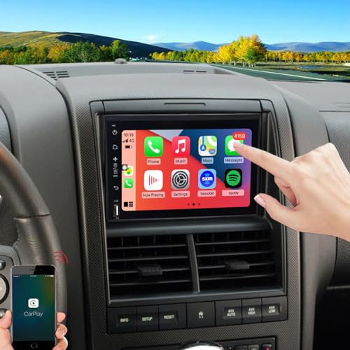 QLED 8-Core für Ford Mustang 2005-2009 Explorer 2006-2010 Radio Upgrade Carplay Android Auto Touchscreen Stereo Free Back Camera