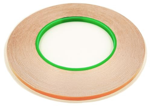 Lawen Creative Nastro conduttivo di rame 5 mm x 50 m, resistente alle alte temperature, schermatura dissipazione del calore, pellicola di rame autoadesiva