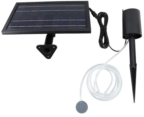 Aireador Solar para Estanque, Bomba de Aire con Energía Solar de 10 V y 8 W, Bomba de Oxígeno Solar para Peceras Pequeñas, Estanques, Acuarios