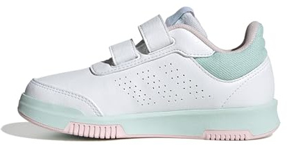 adidas Unisex Baby Tensaur Hook and Loop Shoes, Cloud White/Clear Pink/Semi Flash Aqua, 25 EU