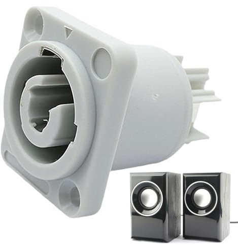Genérico Toma estéreo, Toma de Altavoz | Conector Jack estéreo de 3 Pines - Zócalo de Pantalla Grande LED, Conector de Montaje en Panel de Audio para Equipos de iluminación de Escenario y Audio