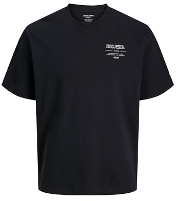 JACK & JONES Herren Male T-Shirt Plus Size Rückenprint T-Shirt Jjeurban Edge Studio Tee Ss Sn Pls (1er Pack)