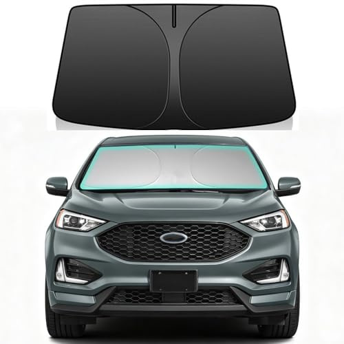 Windshield Sunshade for Ford Edge Accessories 2015-2024 4-Layer 240T Enhanced UV Heat Insulation Sun Visor