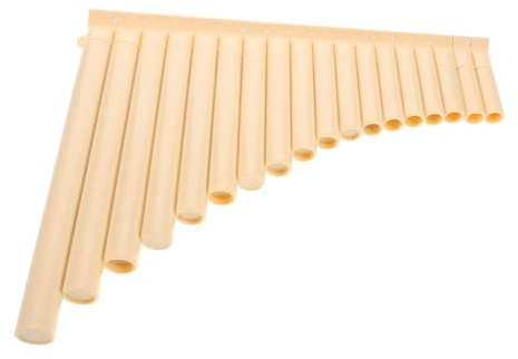 18-Rohr Panflöte aus ABS für Anfänger und Schule Weihnachten Party | Beige, Ergonomische Form und Glatte Oberfläche, Leicht zu Pflegen, für Musiktherapie und Übungsstunden