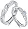 ANAZOZ Ring Infinity Silber 925, Hochzeitringe Paar mit I Love You Wickelring Verstellbar Partnerringe für Sie und Ihn