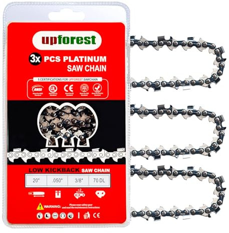 20 Chainsaw Chain - 72LPX70CQ Fits Echo CS-620P, CS-620PW CS-580 TIMBER WOLF/CS-4400 and More Gifts for Men, Father's Day Gifts for Dad (3 Chains)(72ELP70X3)