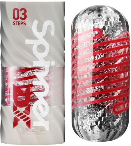 TENGA SPINNER DX 03 Steps - Masturbator für die Männer - Realistisches Sex Toy mit intensiven, engen innneren Strukturen - Solo Vergnügen für Ihn - Masturbatoren Set inkl. Sample Lotion