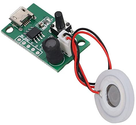 Zerstäubungsplatte 2W USB-Luftbefeuchtermodul Großes Sprühvolumen Niedriger Rausch-Nebel-Maker für 5V 30-40 Ml Pro Stunde Kontinuierliche Zerstäubungsplatte für Auto, Hotel, Arbeit