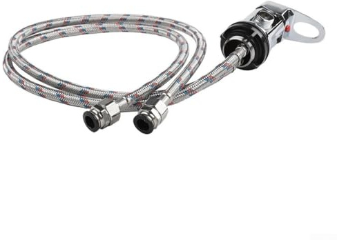 Robinet mitigeur de douche en acier inoxydable pour camping-car, camping-car, caravane 1/2 avec queues de 400 mm