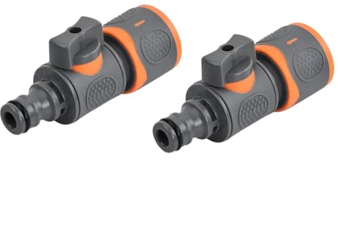 Wxinsheng Kupplung mit Regulierventil,2 Stück Gartenschlauch Kupplung,Wasserschlauch Schnellverbinder mit 2 Wege Regulierventil, Schlauchverbinder,Schlauch Kupplung-Satz,für 1/2 Zoll Wasserschläuche