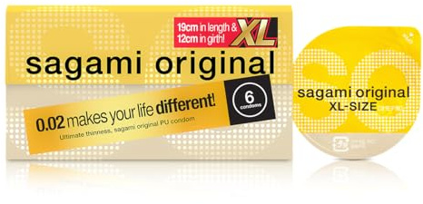 Sagami Original 0,02 XL-Kondome | super dünn | super stark | latexfreie PU-Kondome (6er-Pack)