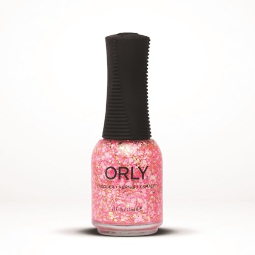 ORLY Nagellack PARTY IN PINK 11ml - Glitzer Nagellack für funkelnden, auffälligen Look, hochpigmentiert & langanhaltend, intensiver Sparkle für Party & besondere Anlässe