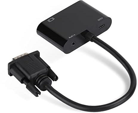 Naroote Câble Convertisseur VGA Adaptateur Vidéo Haute Définition Plug-and-Play pour Projecteur D'ordinateur, Prend en Charge L' Multicanal pour Ordinateurs de Bureau, Ordinateurs Portables, Large