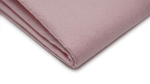 Acrylic Craft Felt Fabric, 150cm Width, 20 Colour Options, Sold by The metre, Free Delivery (Light Pink)