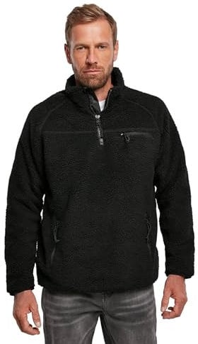 Brandit Teddyfleece Troyer, Uomo, Black, XL