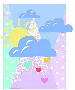 Komar Disney Wandbild | Winnie Pooh Clouds | Kinderzimmer, Babyzimmer, Dekoration, Kunstdruck | ohne Rahmen | WB088-30x40 | Größe: 30 x 40 cm (Breite x Höhe)